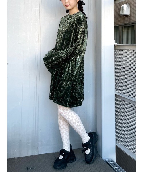 merry jenny コルセットベロアミニワンピース CANDYTUNE コルセット