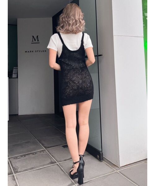 セール】Sheerモヘアニットキャミチュニックトップス