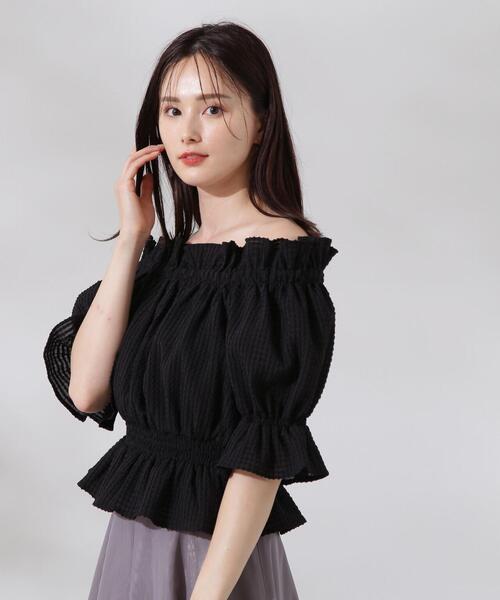 PROPORTION BODY DRESSING（プロポーションボディドレッシング）の「シアーチェックシャーリングブラウス / 1214210601（シャツ/ブラウス・レディース・ブラック/ホワイト系その他/ピンク・FREE）」の20枚目の写真