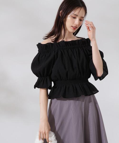 PROPORTION BODY DRESSING（プロポーションボディドレッシング）の「シアーチェックシャーリングブラウス / 1214210601（シャツ/ブラウス・レディース・ブラック/ホワイト系その他/ピンク・FREE）」の21枚目の写真