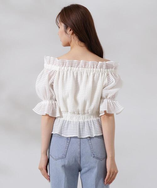 PROPORTION BODY DRESSING（プロポーションボディドレッシング）の「シアーチェックシャーリングブラウス / 1214210601（シャツ/ブラウス・レディース・ブラック/ホワイト系その他/ピンク・FREE）」の18枚目の写真