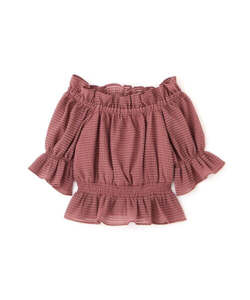 PROPORTION BODY DRESSING（プロポーションボディドレッシング）の「シアーチェックシャーリングブラウス / 1214210601（シャツ/ブラウス・レディース・ブラック/ホワイト系その他/ピンク・FREE）」の9枚目の写真