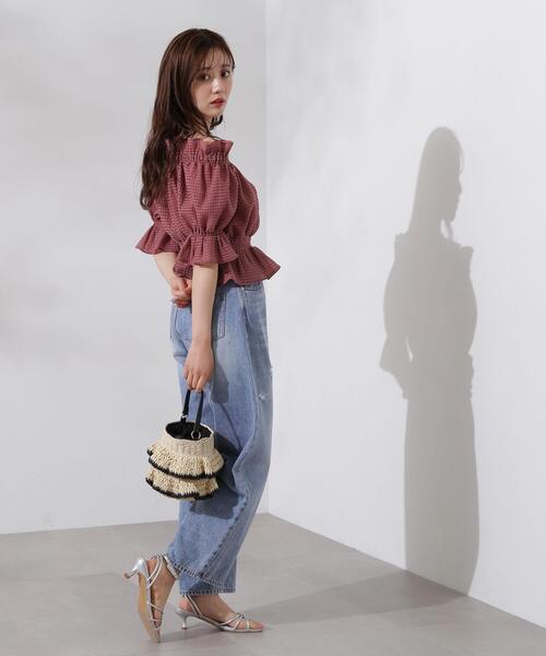 PROPORTION BODY DRESSING（プロポーションボディドレッシング）の「シアーチェックシャーリングブラウス / 1214210601（シャツ/ブラウス・レディース・ブラック/ホワイト系その他/ピンク・FREE）」の13枚目の写真