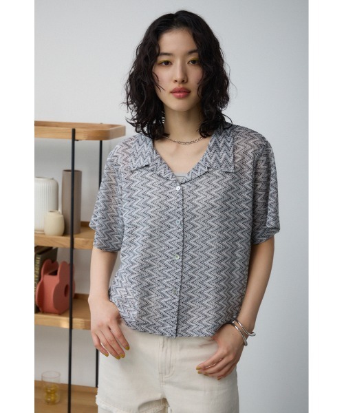 AZUL by moussy(アズールバイマウジー)の「ガラアミカーディガン(カーディガン/ボレロ・レディース・ブラウン/ブラック・FREE)」の20枚目の写真