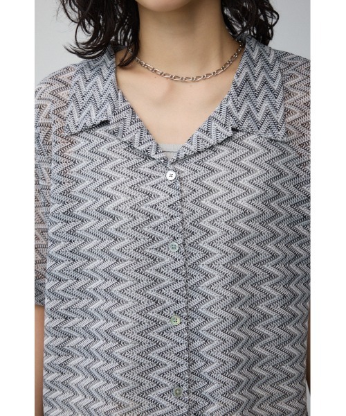 AZUL by moussy(アズールバイマウジー)の「ガラアミカーディガン(カーディガン/ボレロ・レディース・ブラウン/ブラック・FREE)」の5枚目の写真