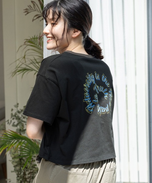 niko and...（ニコアンド）の「アソートリンガーワイドTシャツ（Tシャツ/カットソー・レディース・オフホワイト/ブルー/ナチュラル/ブラック・MEDIUM/LARGE）」の2枚目の写真