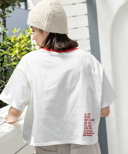 niko and...（ニコアンド）の「アソートリンガーワイドTシャツ（Tシャツ/カットソー・レディース・オフホワイト/ブルー/ナチュラル/ブラック・MEDIUM/LARGE）」の7枚目の写真