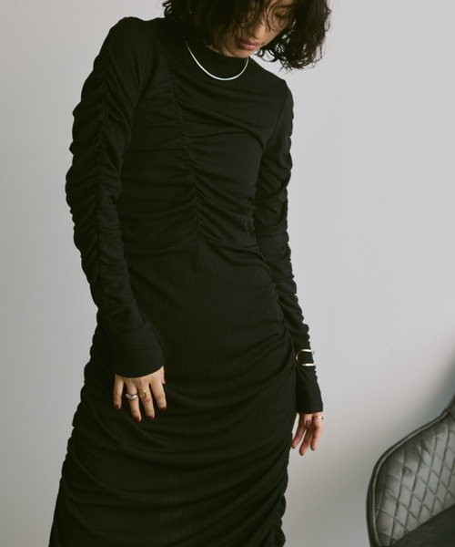 Aunt Marie's(アントマリーズ)の「メニーシャーリングランダムリブロングワンピース(ワンピース・レディース・ブラック/ブラウン・FREE)」の17枚目の写真