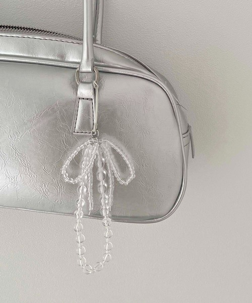 apres jour clair(アプレジュールクレア)の「【apres jour clair×ARIAZ】リボン付きシルバーボストンバッグ(ハンドバッグ・レディース・シルバー・FREE)」の11枚目の写真