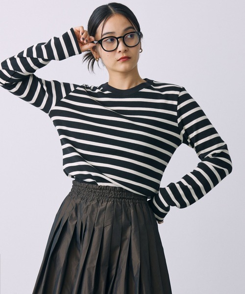 BABYLONE(バビロン)の「マリブフライスボーダーカットソー(Tシャツ/カットソー・レディース・ブラック/オレンジ・フリー)」の3枚目の写真