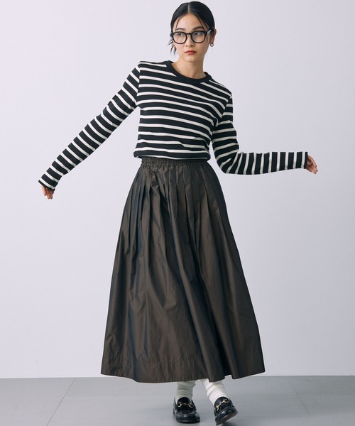 BABYLONE(バビロン)の「マリブフライスボーダーカットソー(Tシャツ/カットソー・レディース・ブラック/オレンジ・フリー)」の6枚目の写真