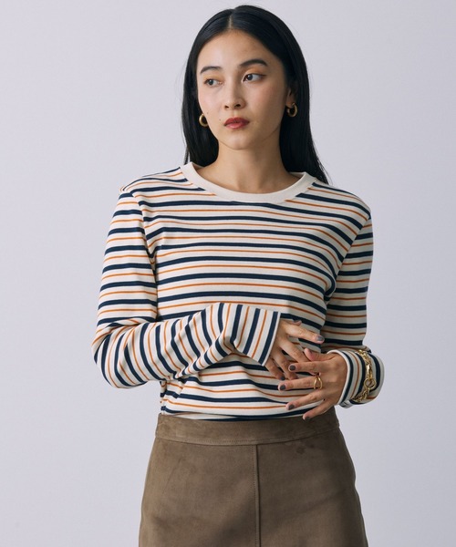 BABYLONE(バビロン)の「マリブフライスボーダーカットソー(Tシャツ/カットソー・レディース・ブラック/オレンジ・フリー)」の9枚目の写真