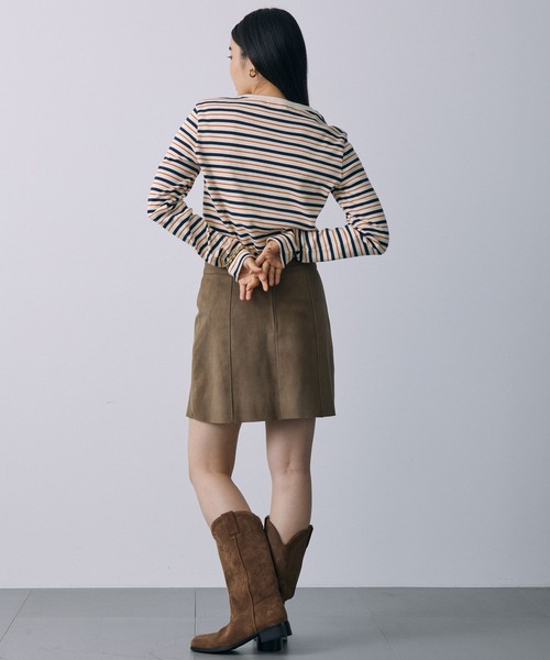 BABYLONE(バビロン)の「マリブフライスボーダーカットソー(Tシャツ/カットソー・レディース・ブラック/オレンジ・フリー)」の14枚目の写真