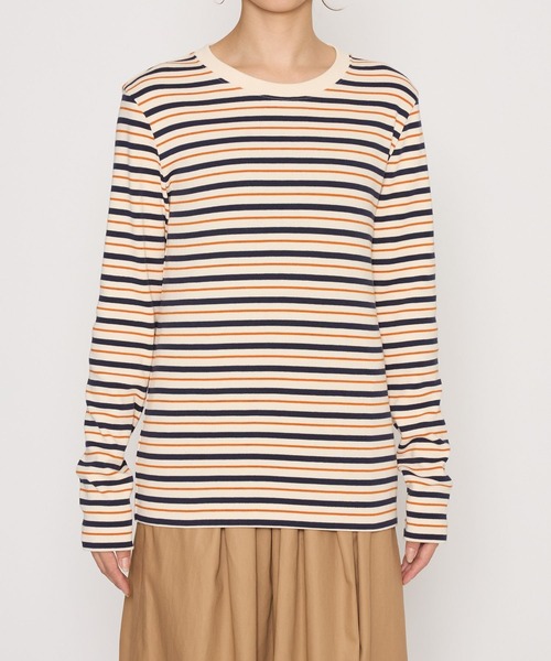 BABYLONE(バビロン)の「マリブフライスボーダーカットソー(Tシャツ/カットソー・レディース・ブラック/オレンジ・フリー)」の15枚目の写真