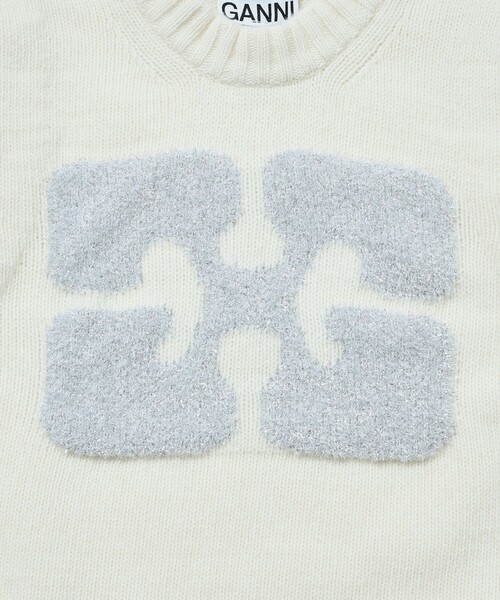 限定出品❣️ GANNI ガニー　ニット　ベスト　ロゴ　バタフライ GANNI＜ガニー＞ ロゴ入りニットベスト（2246867）｜GANNI