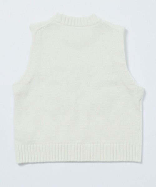 GANNI ガニー Logo Wool Mix Vest ロゴプリントウール混Vネックニットベスト マルチ レディース GANNI ガニー Logo Wool Mix Vest ロゴプリントウール混Vネック