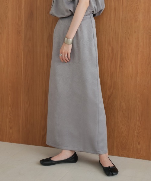 Bab(バブ)の「【セットアップ対応/S・Mサイズ展開】マットサテンナロースカート(スカート・レディース・ベージュ/ブラック/ライトグレー・M/S)」の9枚目の写真