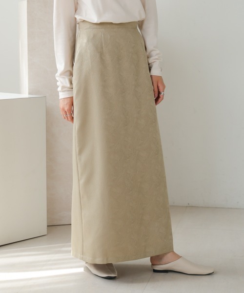 Bab(バブ)の「【セットアップ対応/S・Mサイズ展開】マットサテンナロースカート(スカート・レディース・ベージュ/ブラック/ライトグレー・M/S)」の16枚目の写真