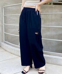 サイドカットリボンスウェットパンツ