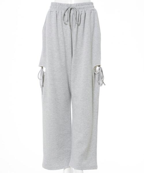 INGNI（イング）の「サイドカットリボンスウェットパンツ（スウェットパンツ・レディース・ブラック/グレー・FREE）」の17枚目の写真