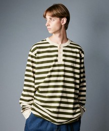 rehacer : Heavy Cotton Border Henley L/S