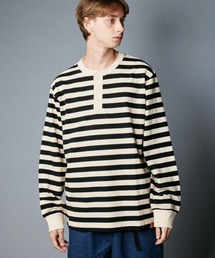 rehacer : Heavy Cotton Border Henley L/S