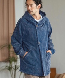 CAMBIO | mj10177-Indigo URAKE Poncho Like Hooded Jacket フーデッドジャケット(その他アウター)