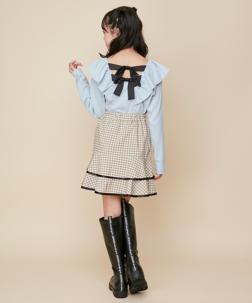 JENNI love（ジェニィラブ）の「【セットアップ対応】パールボタンティアードスカート（スカート・キッズ・ブラック/ベージュ・160cm/150cm/140cm/130cm）」の14枚目の写真