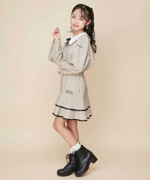 JENNI love（ジェニィラブ）の「【セットアップ対応】パールボタンティアードスカート（スカート・キッズ・ブラック/ベージュ・160cm/150cm/140cm/130cm）」の10枚目の写真