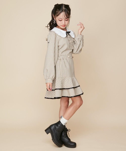 JENNI love（ジェニィラブ）の「【セットアップ対応】パールボタンティアードスカート（スカート・キッズ・ブラック/ベージュ・160cm/150cm/140cm/130cm）」の13枚目の写真