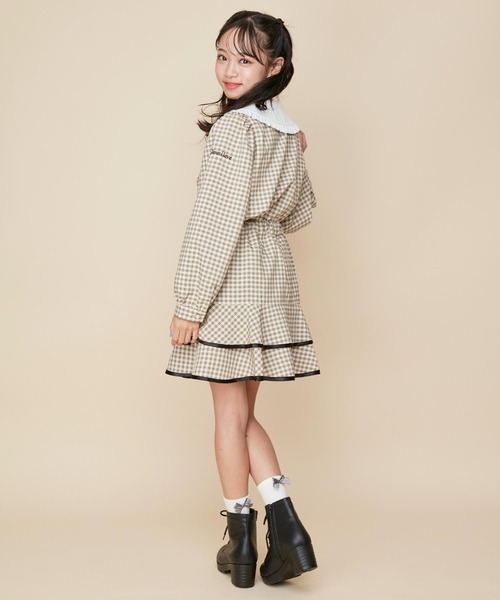 JENNI love（ジェニィラブ）の「【セットアップ対応】パールボタンティアードスカート（スカート・キッズ・ブラック/ベージュ・160cm/150cm/140cm/130cm）」の12枚目の写真