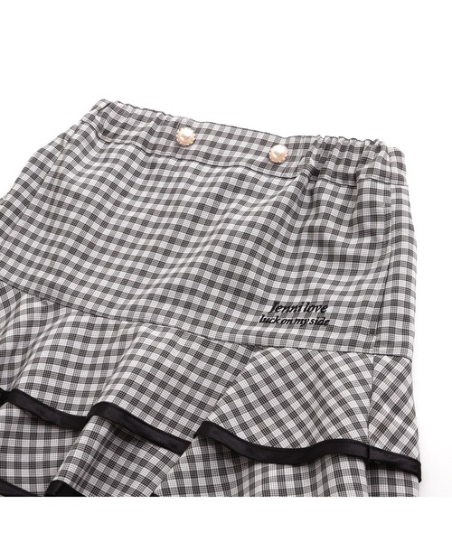 JENNI love（ジェニィラブ）の「【セットアップ対応】パールボタンティアードスカート（スカート・キッズ・ブラック/ベージュ・160cm/150cm/140cm/130cm）」の20枚目の写真