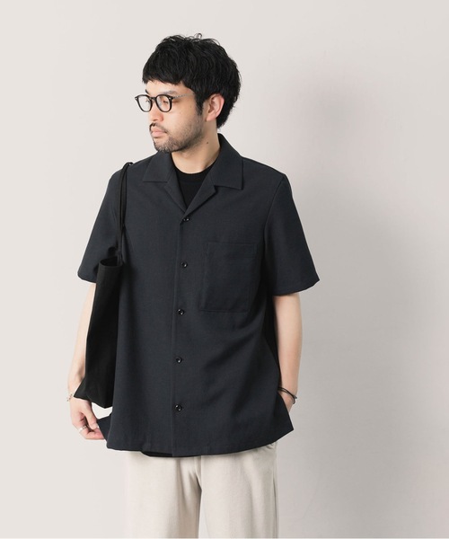 ATTACHMENT(アタッチメント)の「PE/CO/LI ツイル オープンカラー S/Sシャツ / PE/CO/LI TWILL OPEN COLLAR S/S SHIRT(シャツ/ブラウス・メンズ・ベージュ/ホワイト/ブラック/ライトピンク・1/2/3)」の5枚目の写真
