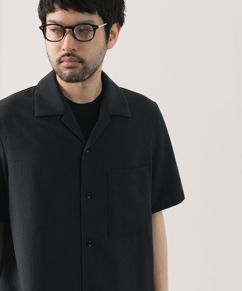 ATTACHMENT(アタッチメント)の「PE/CO/LI ツイル オープンカラー S/Sシャツ / PE/CO/LI TWILL OPEN COLLAR S/S SHIRT(シャツ/ブラウス・メンズ・ベージュ/ホワイト/ブラック/ライトピンク・1/2/3)」の8枚目の写真