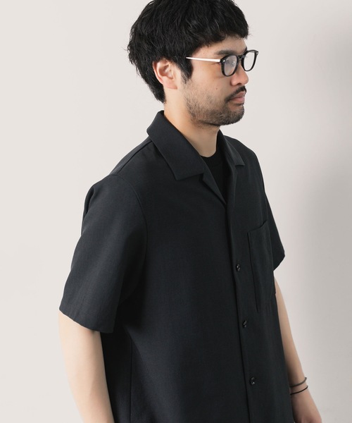 ATTACHMENT(アタッチメント)の「PE/CO/LI ツイル オープンカラー S/Sシャツ / PE/CO/LI TWILL OPEN COLLAR S/S SHIRT(シャツ/ブラウス・メンズ・ベージュ/ホワイト/ブラック/ライトピンク・1/2/3)」の9枚目の写真