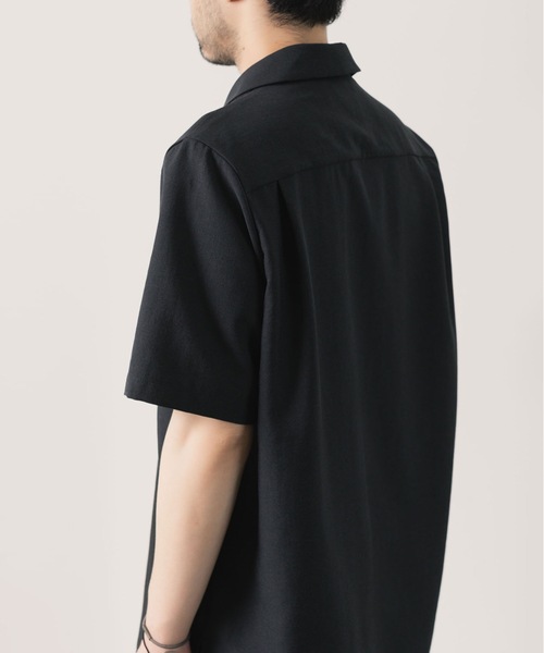 ATTACHMENT(アタッチメント)の「PE/CO/LI ツイル オープンカラー S/Sシャツ / PE/CO/LI TWILL OPEN COLLAR S/S SHIRT(シャツ/ブラウス・メンズ・ベージュ/ホワイト/ブラック/ライトピンク・1/2/3)」の10枚目の写真