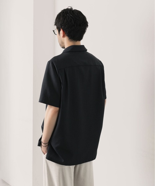 ATTACHMENT(アタッチメント)の「PE/CO/LI ツイル オープンカラー S/Sシャツ / PE/CO/LI TWILL OPEN COLLAR S/S SHIRT(シャツ/ブラウス・メンズ・ベージュ/ホワイト/ブラック/ライトピンク・1/2/3)」の11枚目の写真