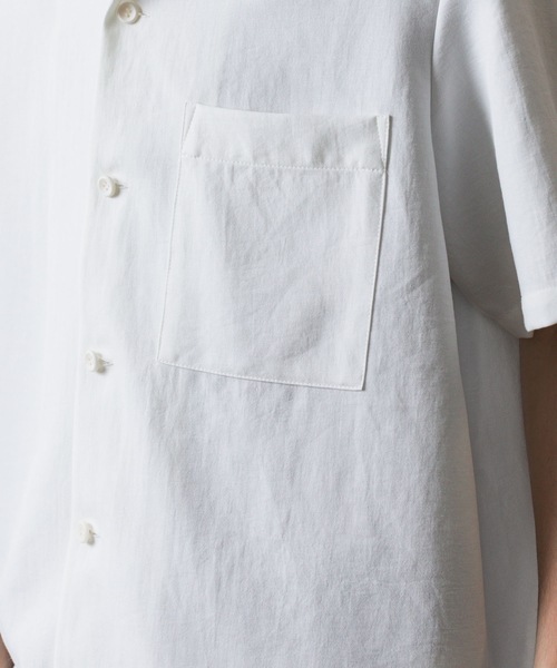 ATTACHMENT(アタッチメント)の「PE/CO/LI ツイル オープンカラー S/Sシャツ / PE/CO/LI TWILL OPEN COLLAR S/S SHIRT(シャツ/ブラウス・メンズ・ベージュ/ホワイト/ブラック/ライトピンク・1/2/3)」の16枚目の写真