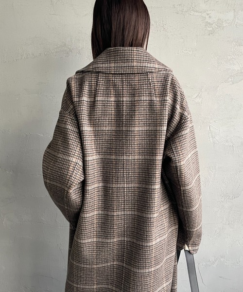 【新品】定価128,700円　レリアン　リバーコート　ブラウン　チェック　13＋ コート【プラス企画】|レリアン プラスハウス | レリアン公式