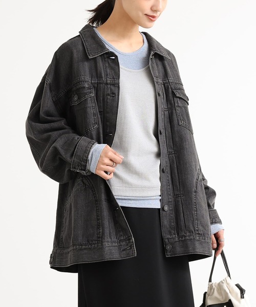 n'OrLABEL(ノアールレーベル)の「ラメ切替リブカットソー(Tシャツ/カットソー・レディース・グレー/ブラック/アイボリー・3L/L~LL/S~M)」の13枚目の写真
