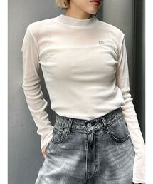 MURUA | フロッキーロゴプレートトップス(Tシャツ/カットソー)