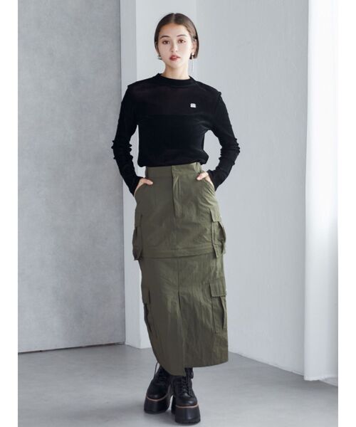 MURUA（ムルーア）の「フロッキーロゴプレートトップス（Tシャツ/カットソー・レディース・ブラック/ホワイト/ピンク・FREE）」の5枚目の写真