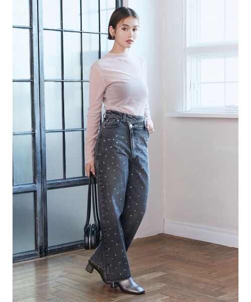 MURUA（ムルーア）の「フロッキーロゴプレートトップス（Tシャツ/カットソー・レディース・ブラック/ホワイト/ピンク・FREE）」の13枚目の写真