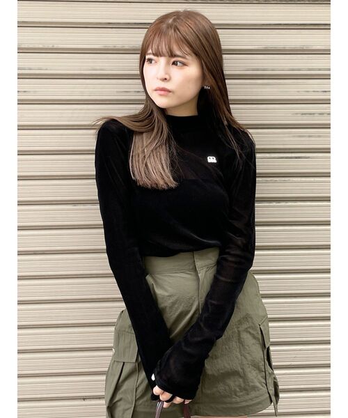 MURUA（ムルーア）の「フロッキーロゴプレートトップス（Tシャツ/カットソー・レディース・ブラック/ホワイト/ピンク・FREE）」の15枚目の写真