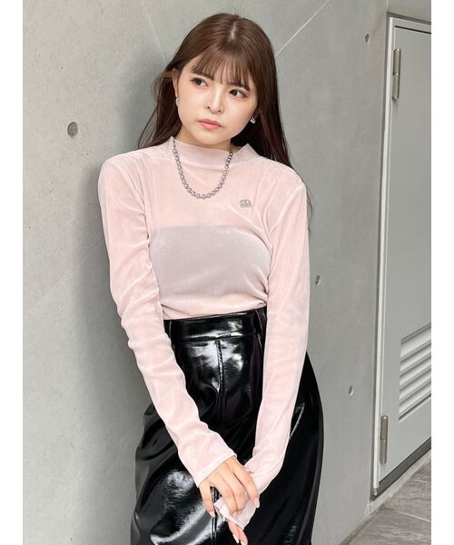 MURUA（ムルーア）の「フロッキーロゴプレートトップス（Tシャツ/カットソー・レディース・ブラック/ホワイト/ピンク・FREE）」の22枚目の写真