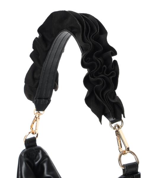 Te chichi（テチチ）の「フリルハンドルワンショルダーバッグ（ハンドバッグ・レディース・ブラック/ダークブラウン/オフホワイト・F）」の10枚目の写真