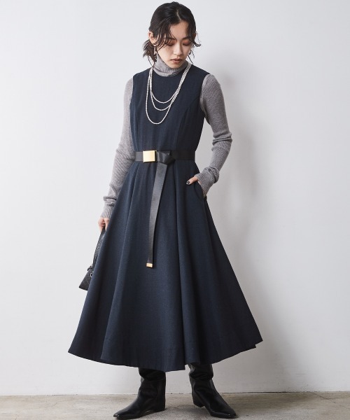 CHIC STYLE（シックスタイル）の「ロングスリーブタートルニット ＜大きいサイズ有＞シックスタイル　（ニット/セーター・レディース・ブラック/レッド/グレー/ブルー・5L/4L/3L/LL/L/M）」の20枚目の写真