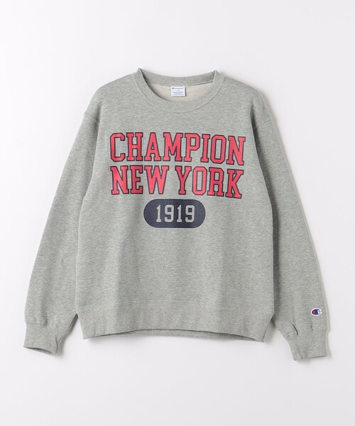 Champion（チャンピオン）の「＜Champion＞TJ CP クルーネック スウェット ロゴ / キッズ  140cm-160cm（スウェット・キッズ・ネイビー/ライトグレー/オフホワイト・160cm/140cm/150cm）」の5枚目の写真