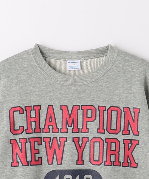 Champion（チャンピオン）の「＜Champion＞TJ CP クルーネック スウェット ロゴ / キッズ  140cm-160cm（スウェット・キッズ・ネイビー/ライトグレー/オフホワイト・160cm/140cm/150cm）」の7枚目の写真