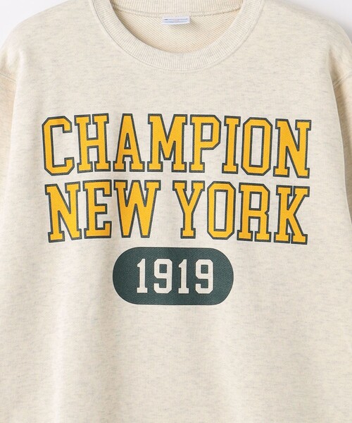 Champion（チャンピオン）の「＜Champion＞TJ CP クルーネック スウェット ロゴ / キッズ  140cm-160cm（スウェット・キッズ・ネイビー/ライトグレー/オフホワイト・160cm/140cm/150cm）」の15枚目の写真